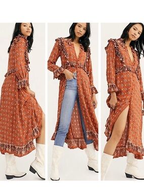 NWOT Free People Calico Skies Dress Size XS